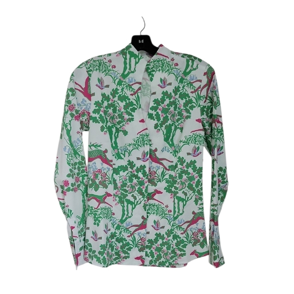 Susanne Spatt Salzburg Cotton Floral Blouse NWOT Size S